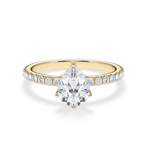 Hollywood Ring Classic Tropfen Gelbgold RU-1884