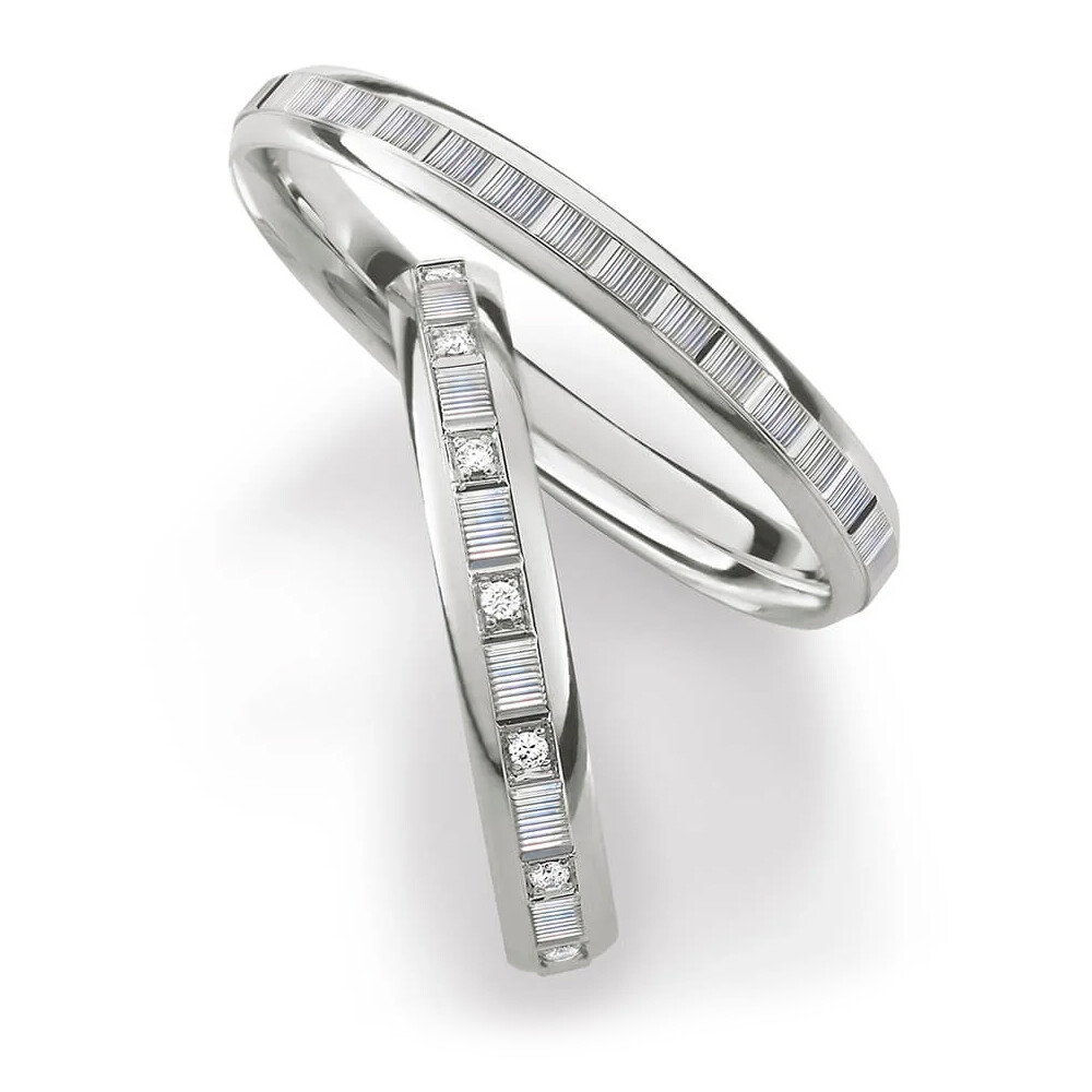 Eheringe Weißgold Brillant 0,075 ct.