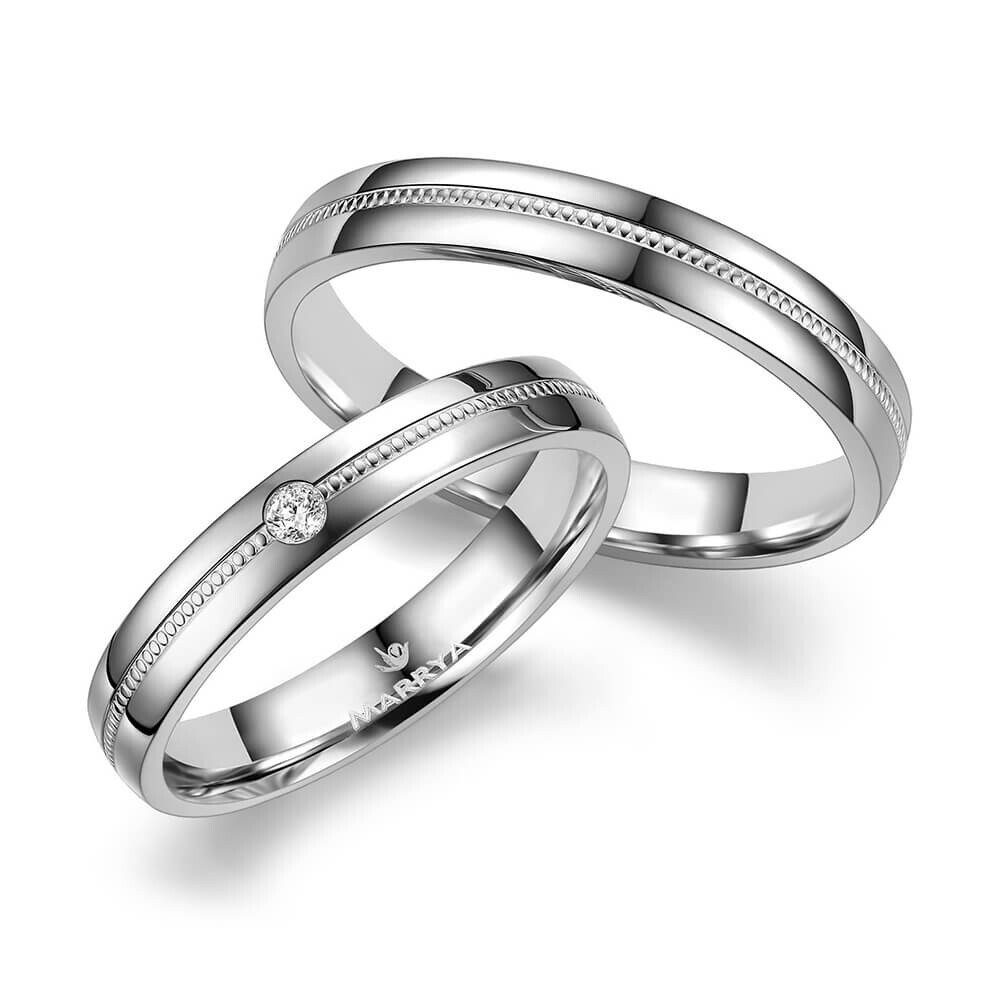 Trauringe Partnerringe Silber & Gold Zirkonia SGC06