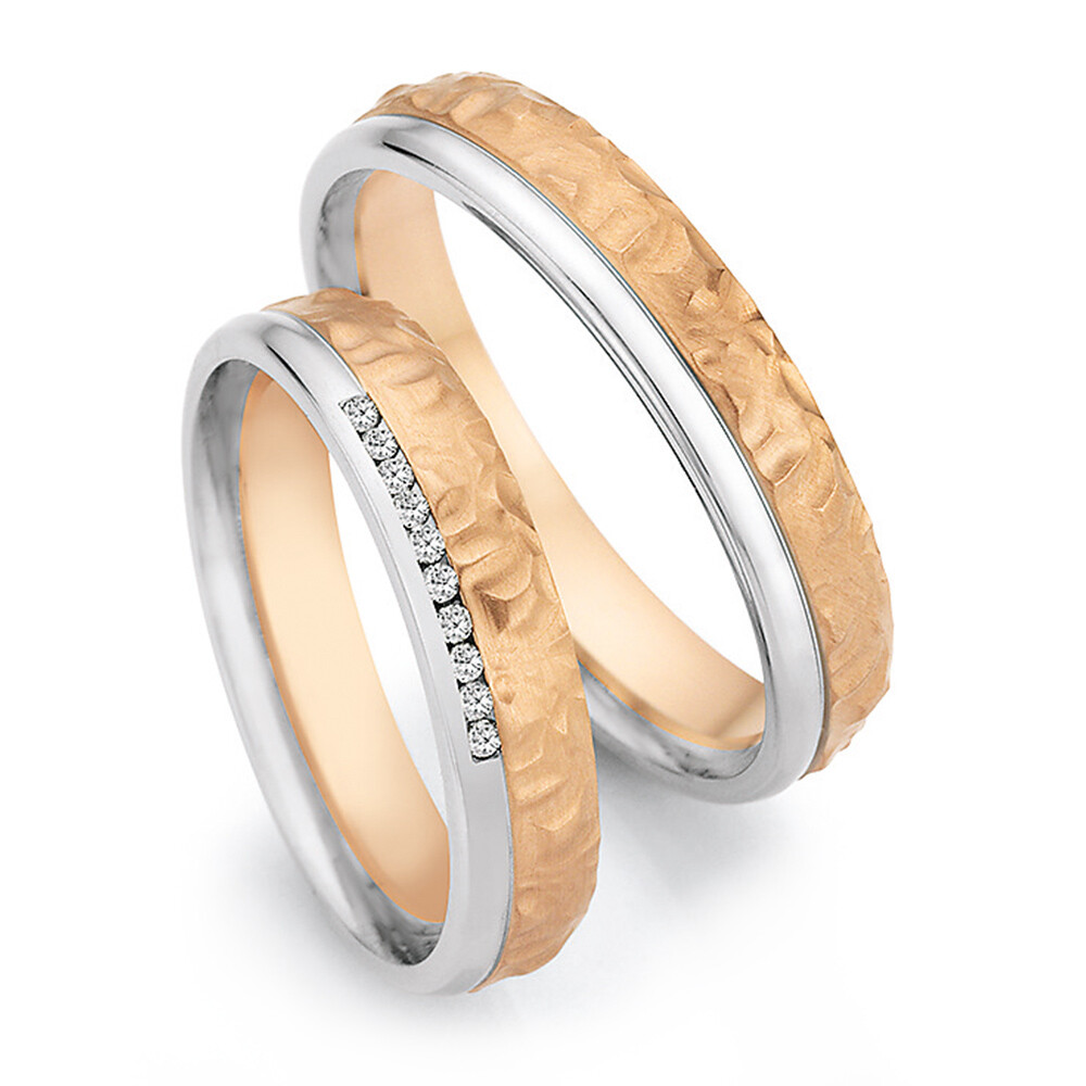 Eheringe Platin Roségold Honeymoon 66/67050 & 66/67060