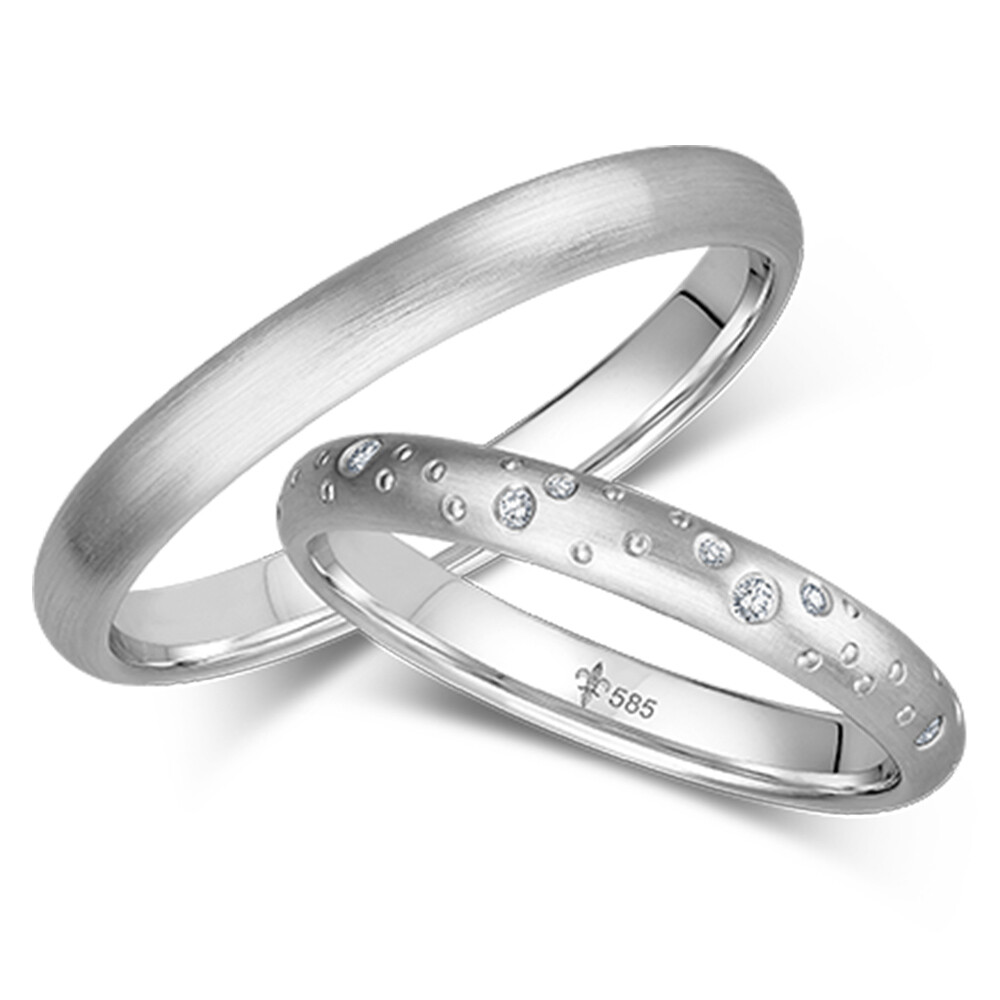 Trauringe Coquette Weißgold Brillant TR-0/TR-1-00076