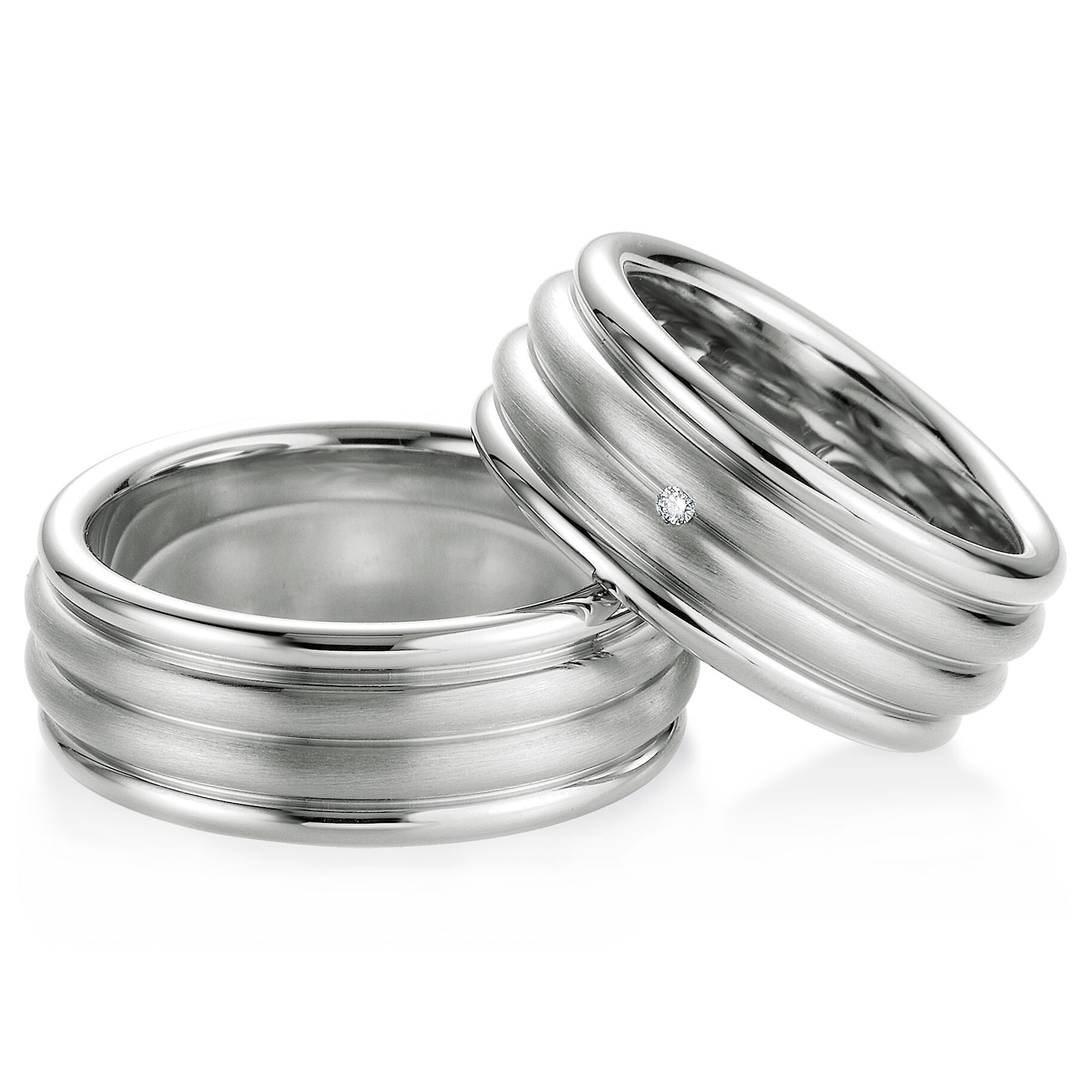 Trauringe / Partnerringe aus Silber 925 - TRS08BR037Si