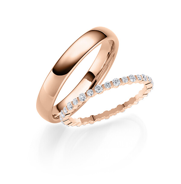 Trauringe Memoire Eheringe Rotgold RU-1825