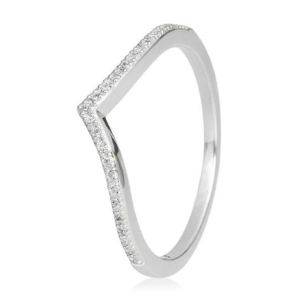 Memoire Ring -V- Weißgold 41/06016 Brillant 0.125 ct.