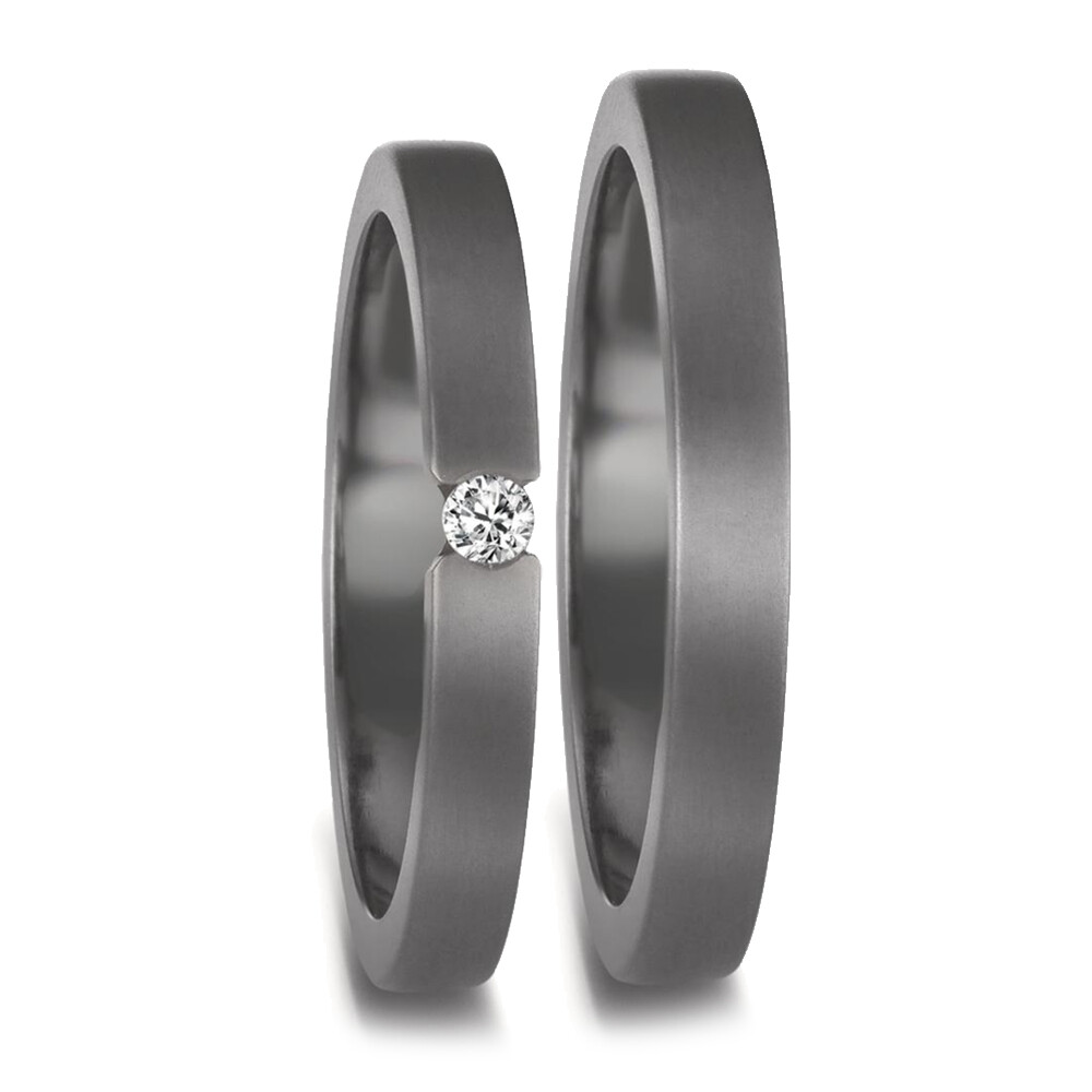 Trauringe aus Tantal matt Brillant TNO52675