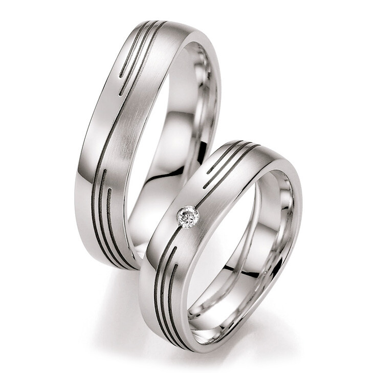 Trauringe Weißgold Sensation 66/10470 & 66/10480