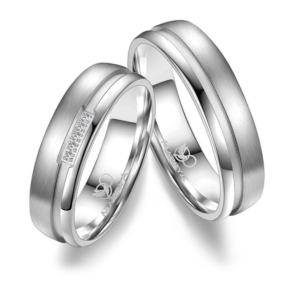 Trauringe Partnerringe Sterlingsilber 925 Zirkonia MA SI-10