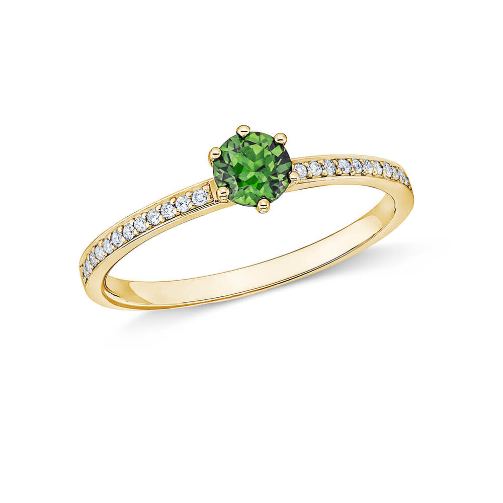 Ring Principessa Gelbgold Turmalin Grün Brillant EH006245
