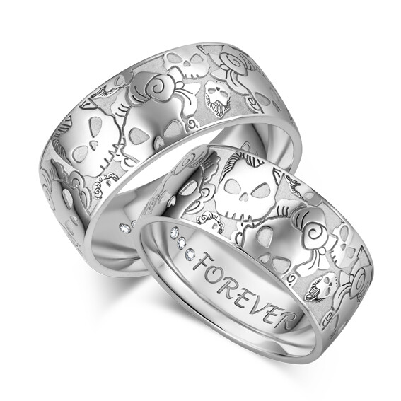 Trauringe Rock 'n Roll Weißgold - TRS09GI001W