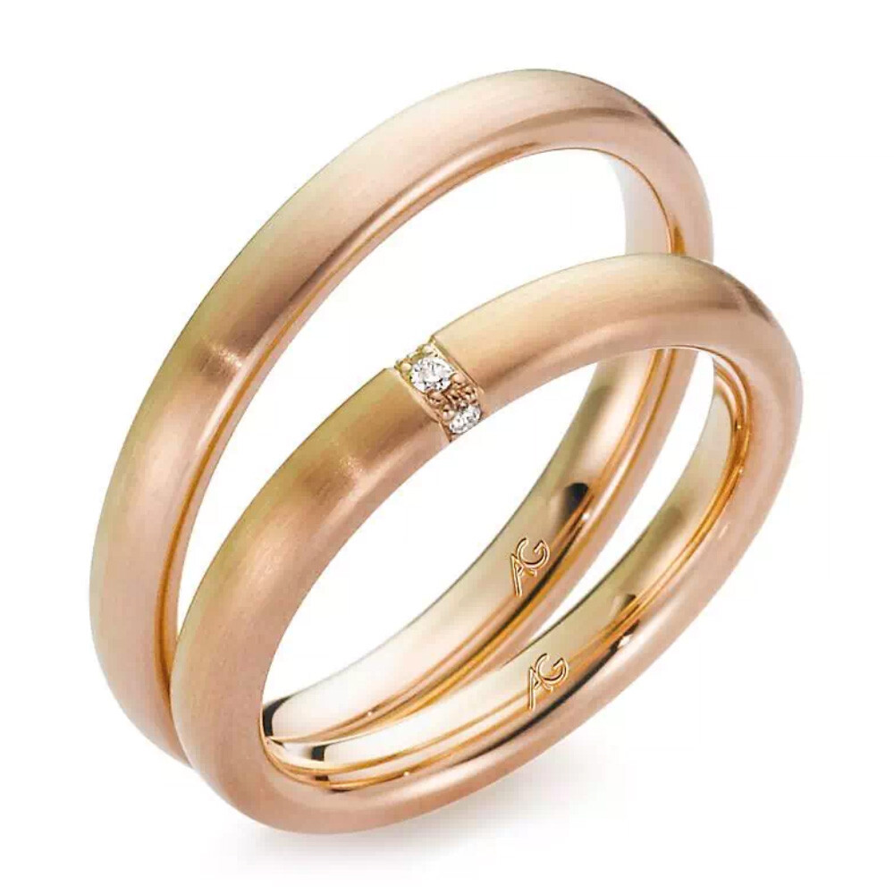 Trauringe Morgenröte 4/28608/3 & 28608/3