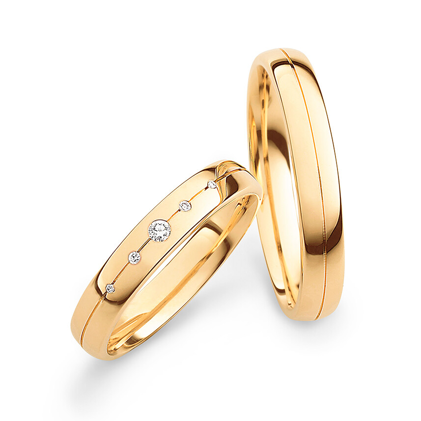 Trauringe Roségold Brillant 70808