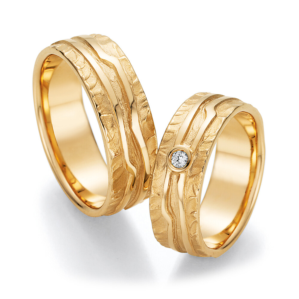 Trauringe Gelbgold Fascination Art Brillant 0,045 ct.