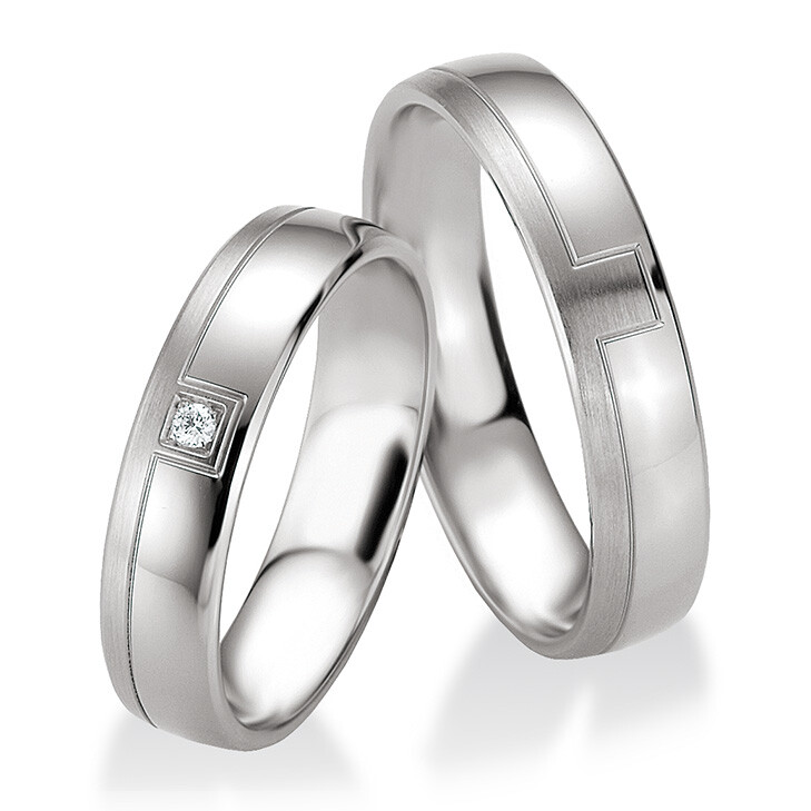 Trauringe Silber 925 Partnerringe 48/08089 & 48/08090