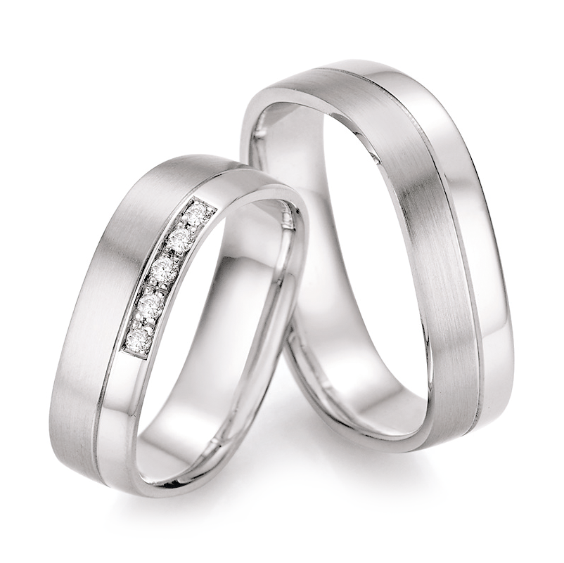 Trauringe Weißgold Honeymoon 66/42110 & 66/42120