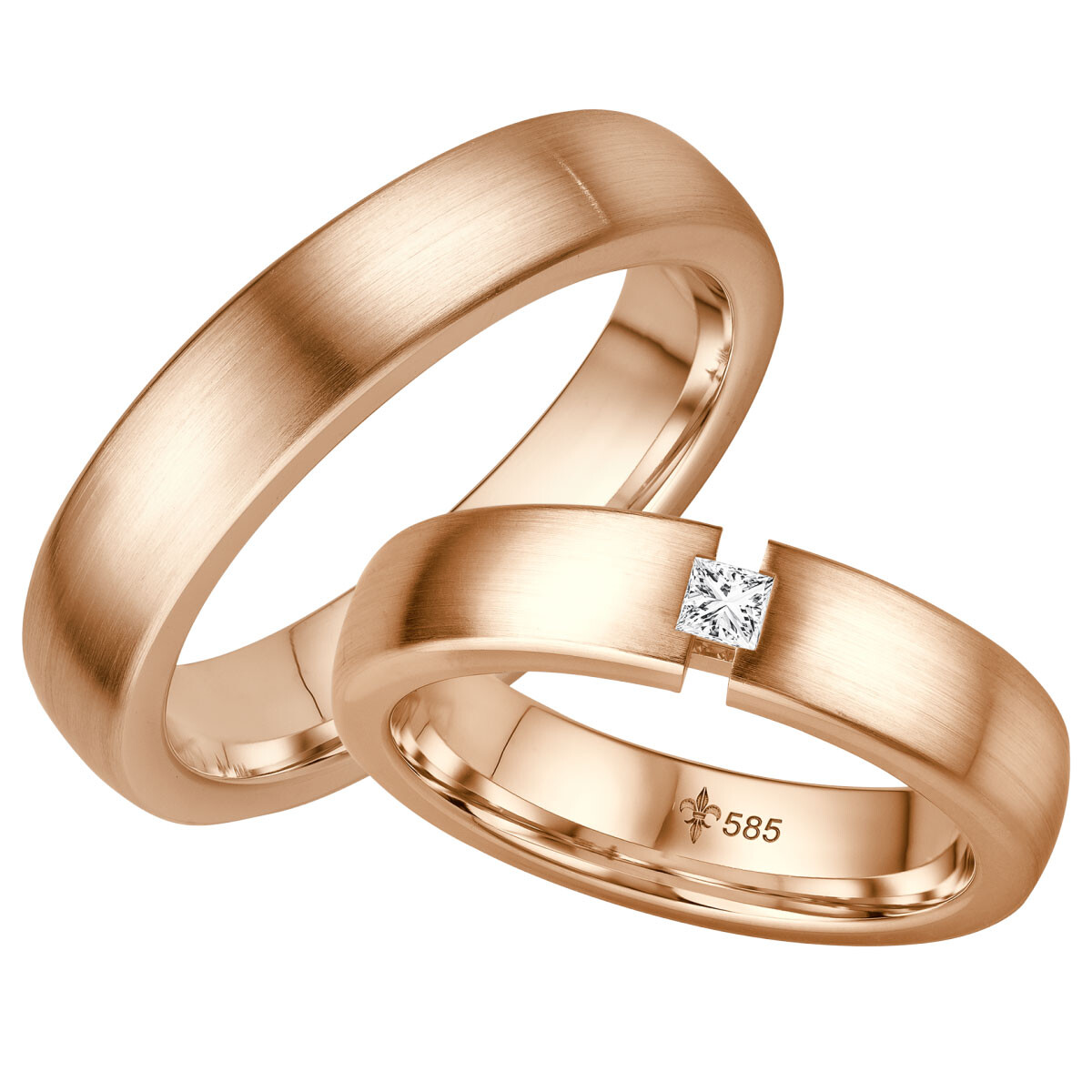 Trauringe Natacha Rotgold TR-0-00034 & TR-1-00034