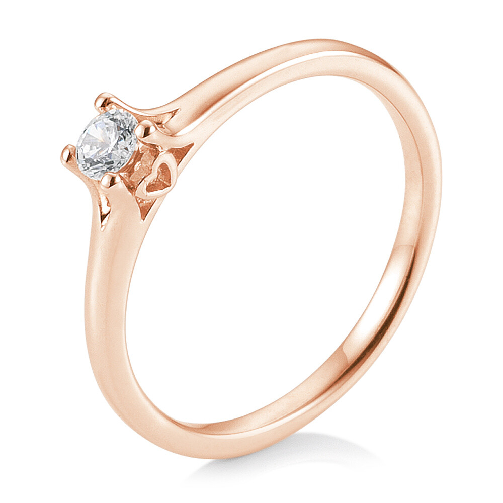 Verlobungsring Solitär 4er Krappe BR179 Rotgold