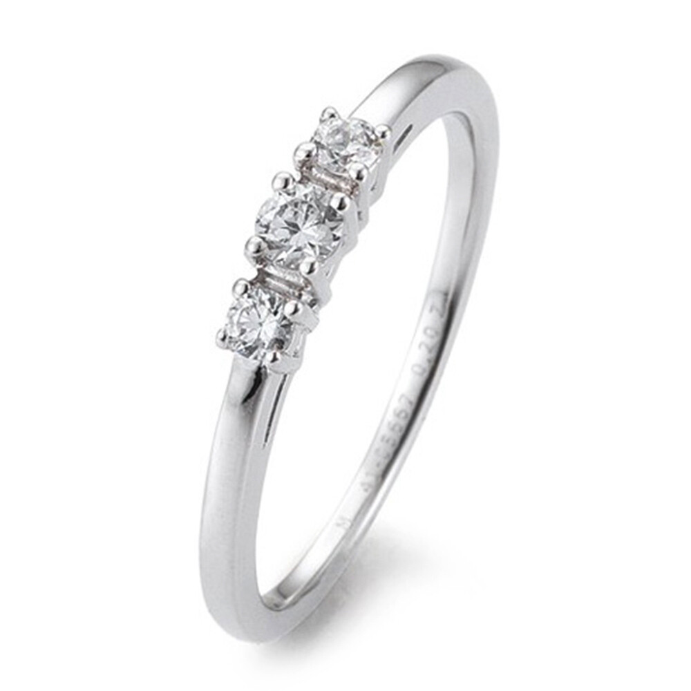 Verlobungsring Weißgold 3 Brillanten 41/05667