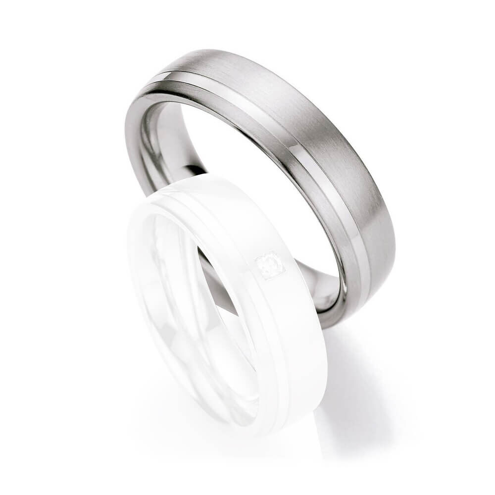 Herrenring Edelstahl Brillant 8801230