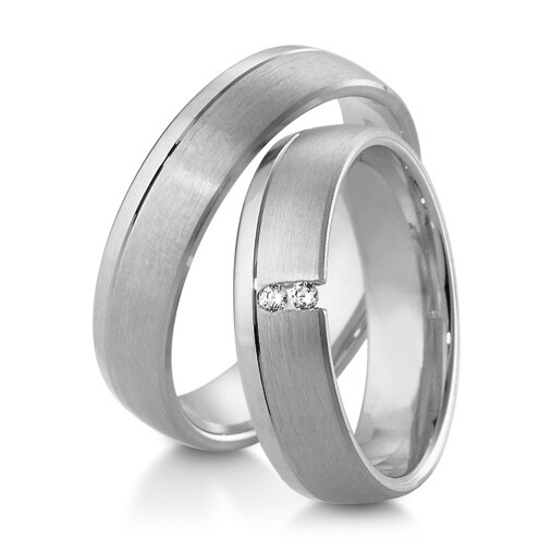 Trauringe Weißgold Inspiration BR 48/04105 & 48/04106