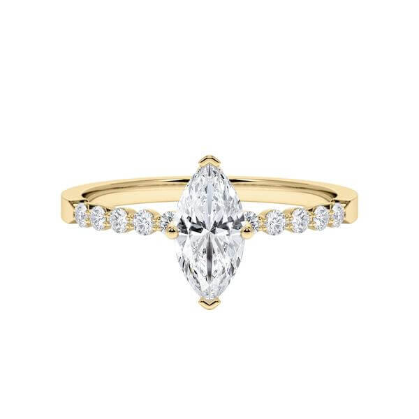 Diamantring Gelbgold 333 Marquise-Diamant zus. 0,900ct RU-1786