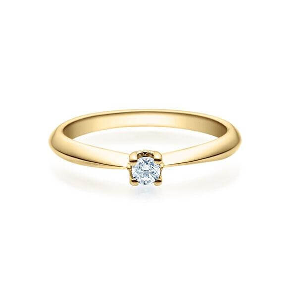 Verlobungsring Solitär 4er Krappe 18009 Gelbgold RU-1502