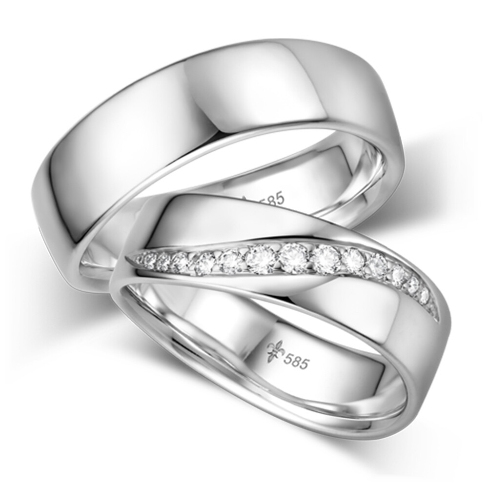 Trauringe Milou Weißgold TR-0/TR-1-00056