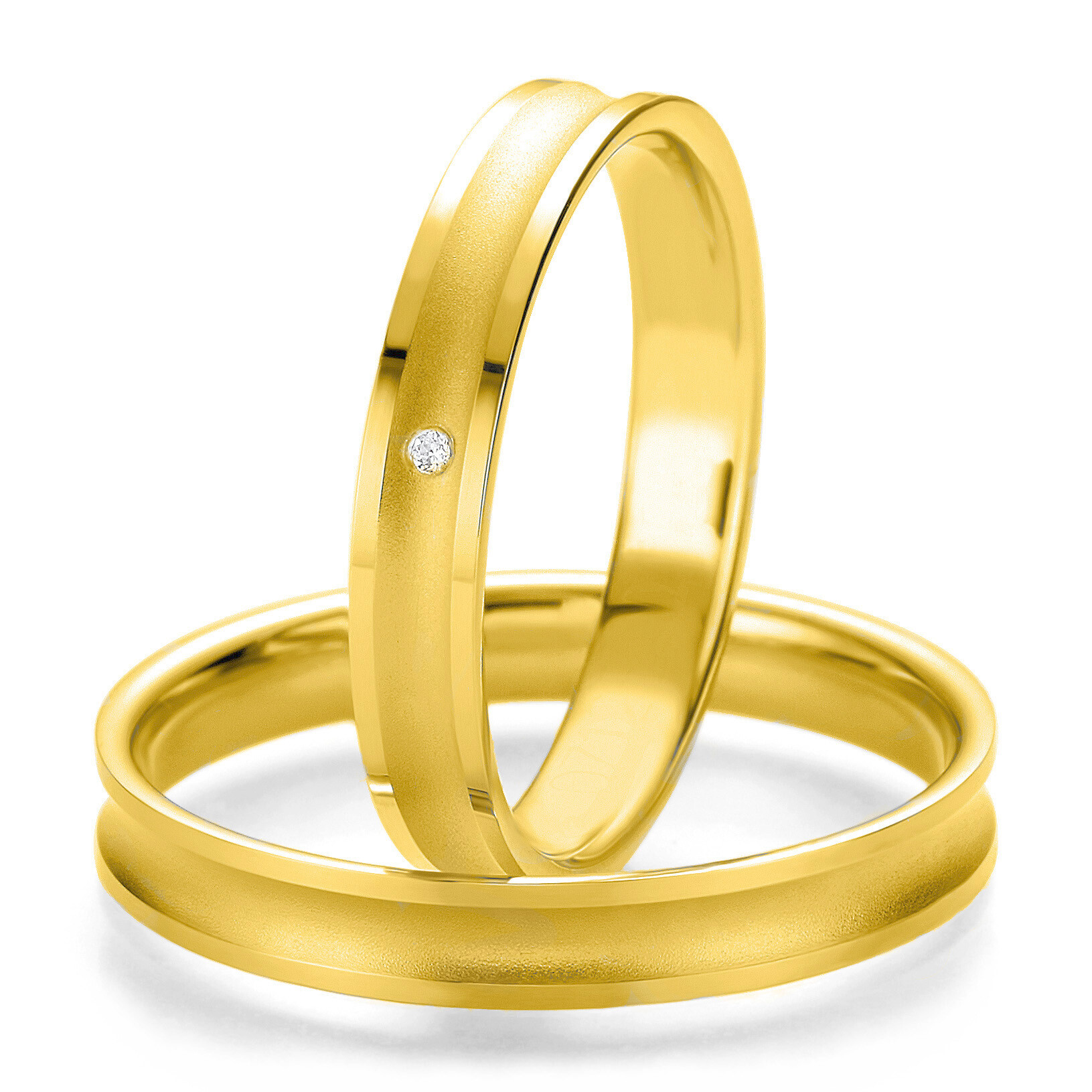 Trauringe Eheringe Gelbgold Smart Line Slim BR 48/07125 & 48/07126