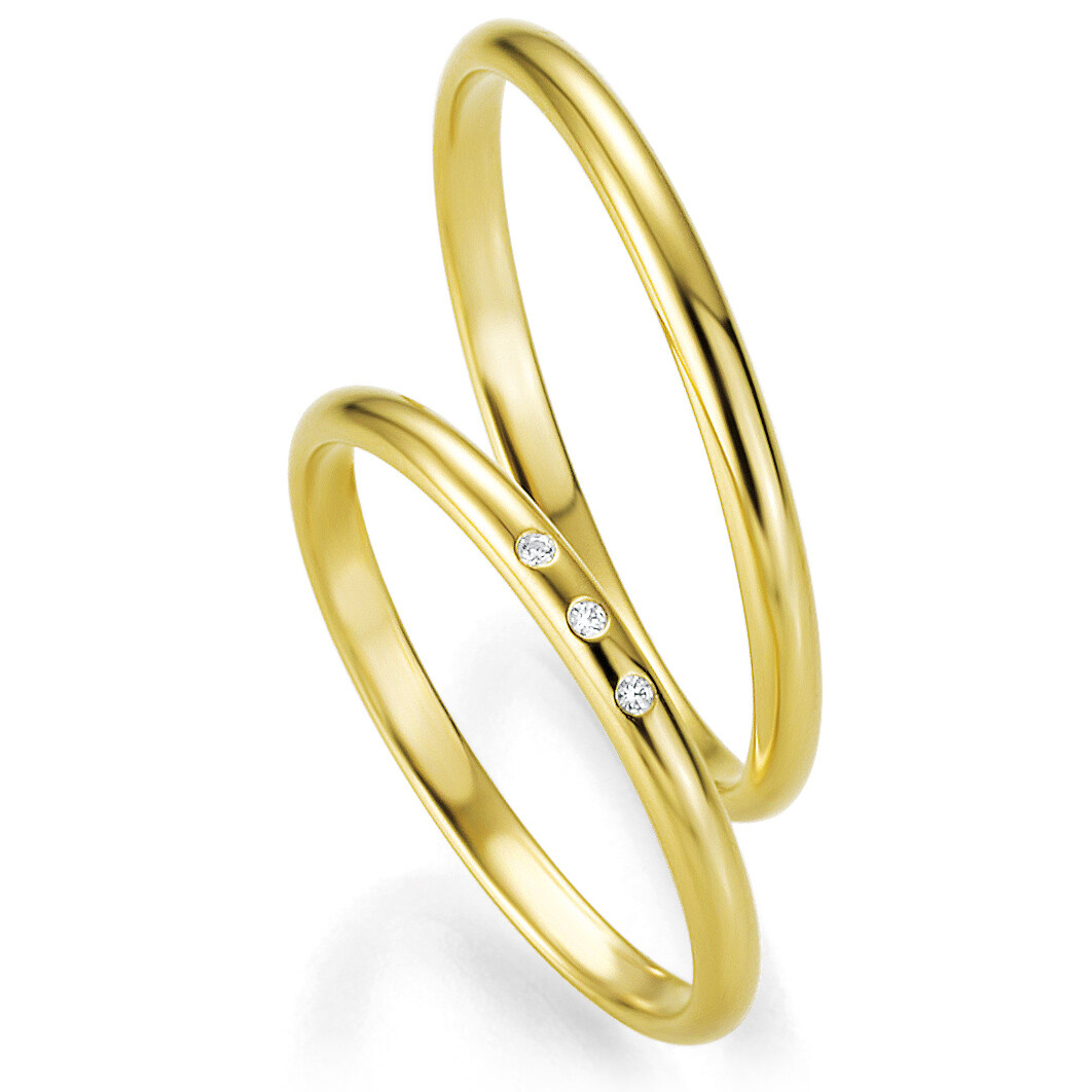 Trauringe Gelbgold Basic Slim BR 48/04305 & 48/04306