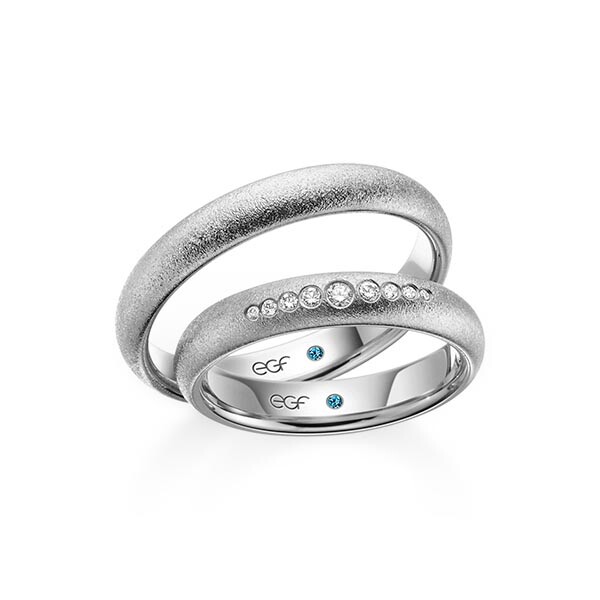 Trauringe Palladium-Silber Glamour Brillant F-1350-5