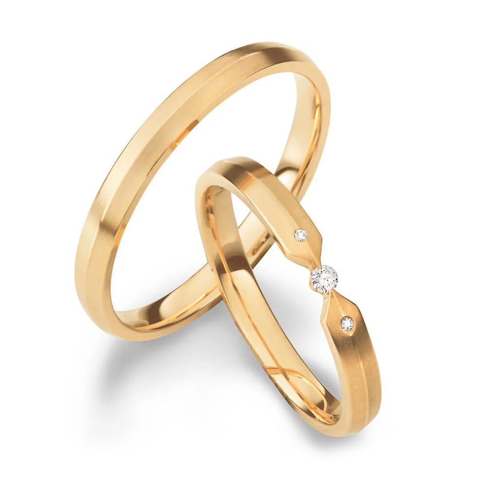 Eheringe Roségold Brillant 0,026 ct.