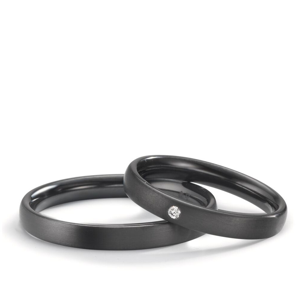 Eheringe aus Zirkonium Brillant 0,020 ct.