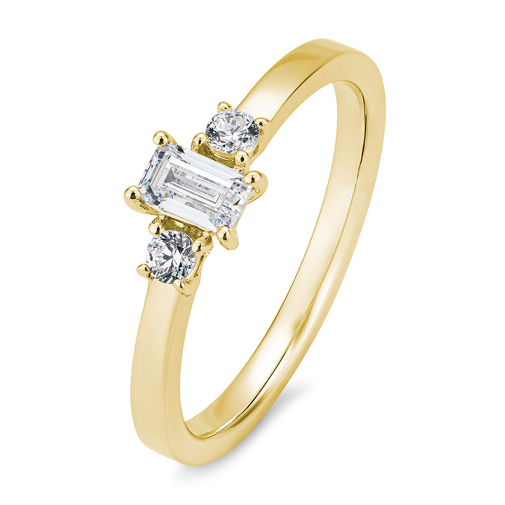 Diamantring Emerald Gelbgold Lab-Grown BR4106449
