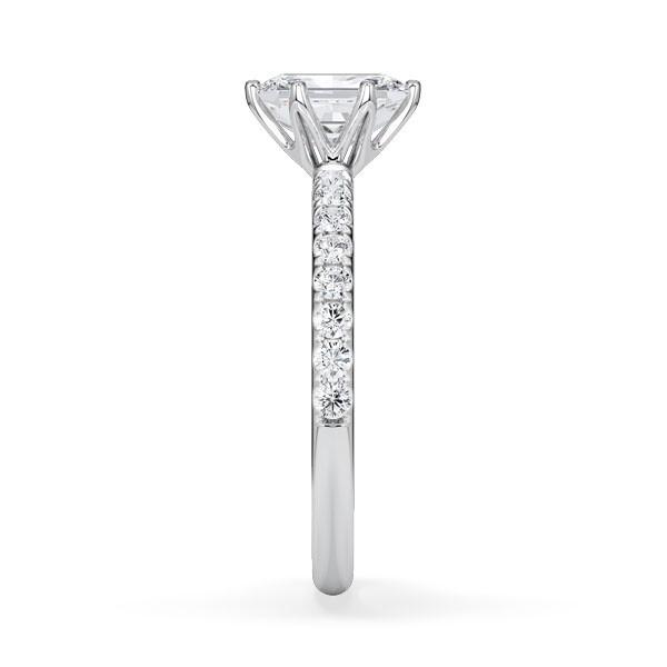Hollywood Ring Radiant Platin Rubin 1886