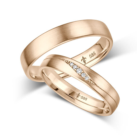 Giloy Trauringe TR-0-00062 & TR-1-00062 Emma Roségold