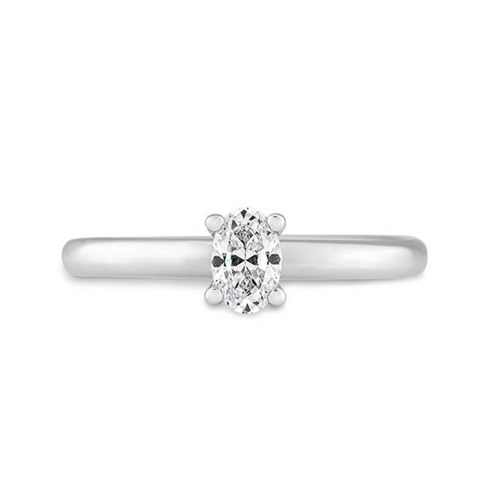 Verlobungsring Oval Weißgold Lab-Grown Diamant