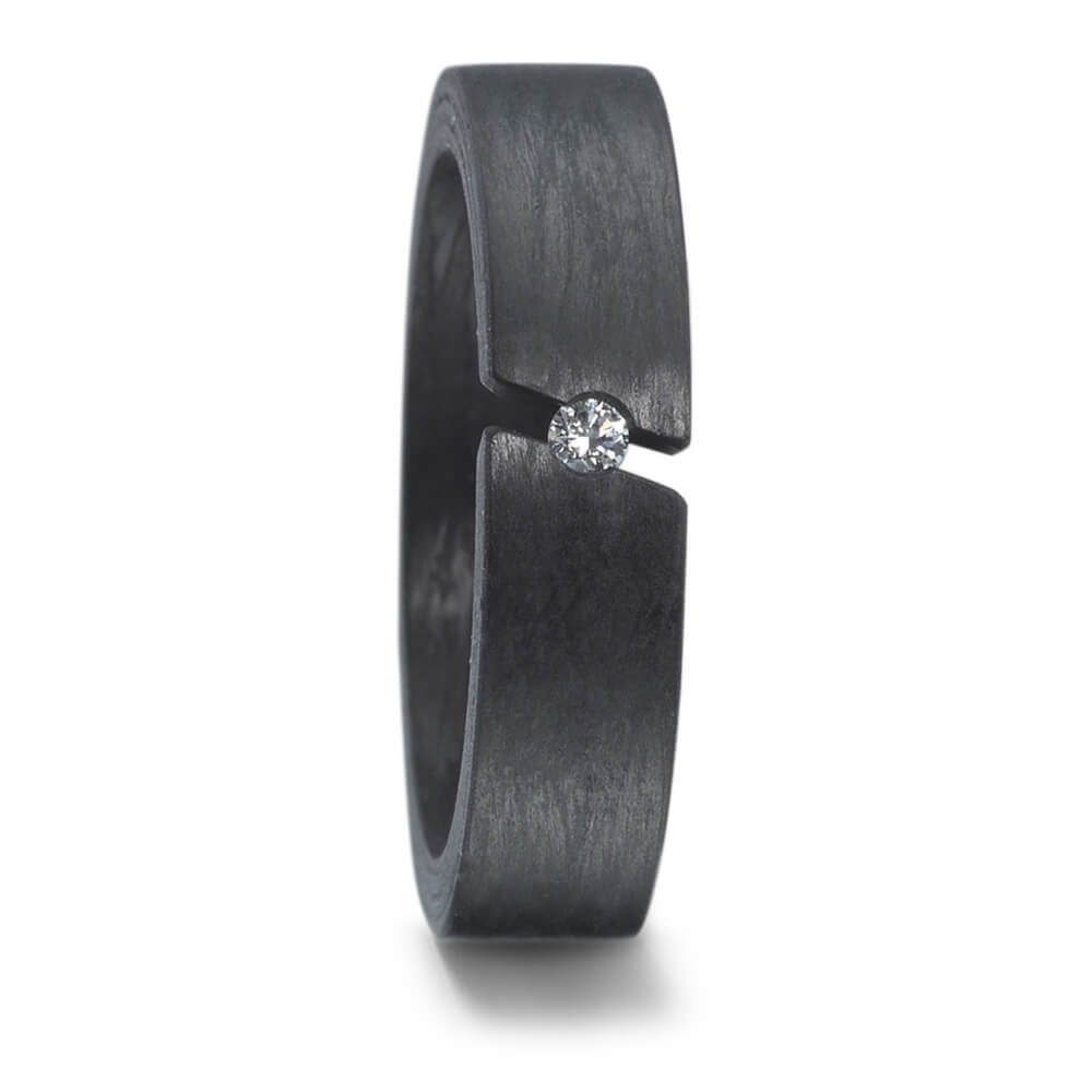 Damenring Carbon schwarz Diamant TF59621
