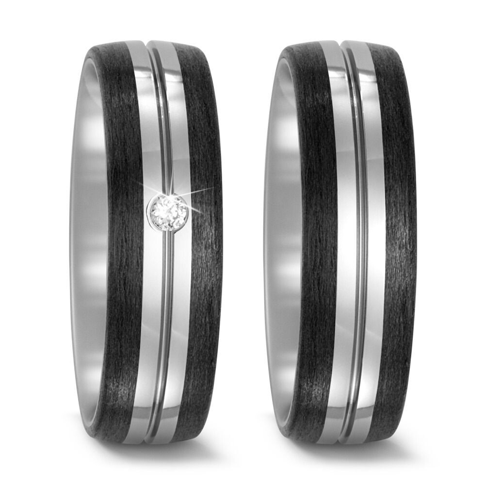 Trauringe Titan Carbon Brillant TF 52474