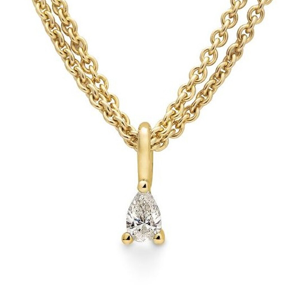 Anhänger Gelbgold Diamant Tropfen BR240-4