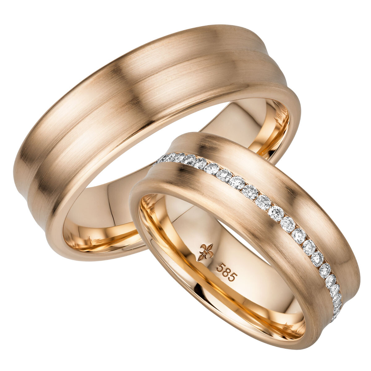 Trauringe Romy Roségold TR-0-00026 & TR-1-00026