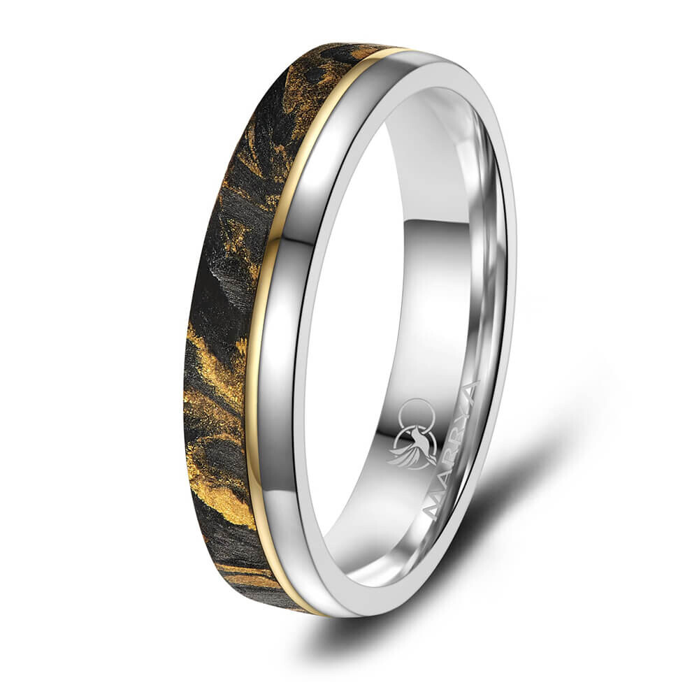 Herrenring Edelstahl Carbon CA10