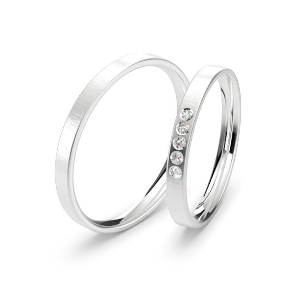 Trauringe Weißgold Welcome Brillant BR4804954