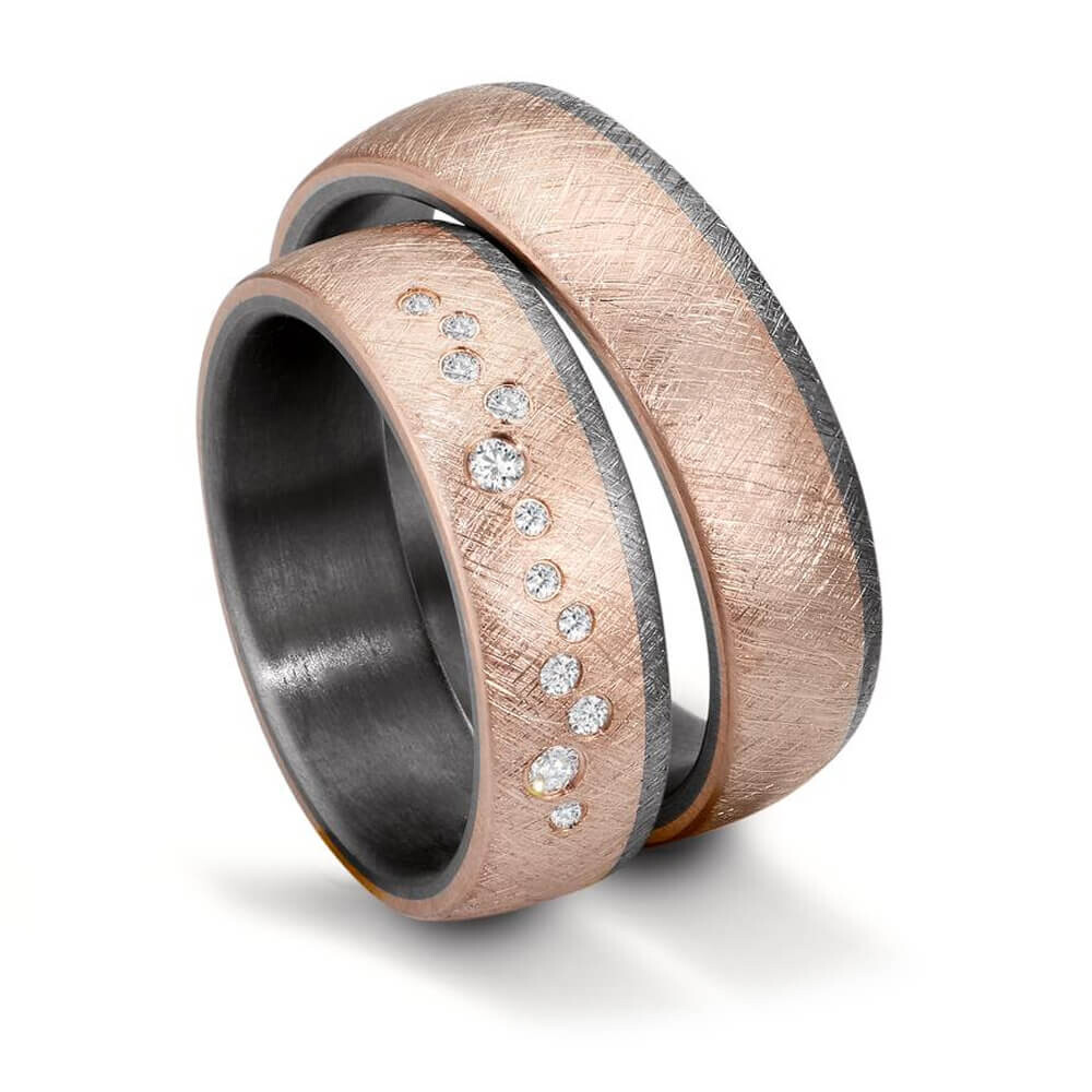 Eheringe aus Tantal & Roségold 585 TNO59756