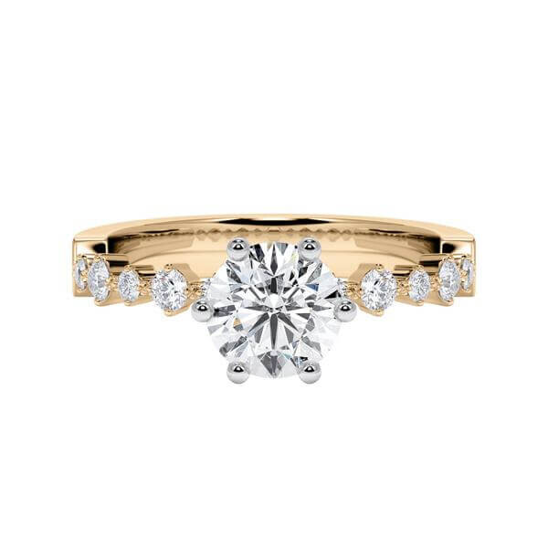 Verlobungsring Roségold 750 & Platin 950 zus. 1,280ct. Brillant RU-1795