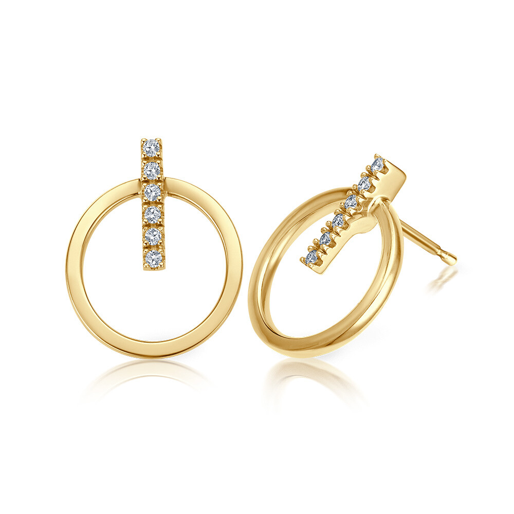 Ohrstecker Fantasie aus Gelbgold Brillant EH005662