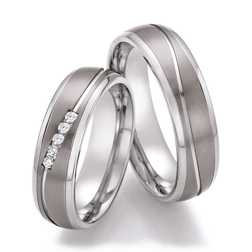 Trauringe aus Titan 77/21110-060 & 77/21120-060