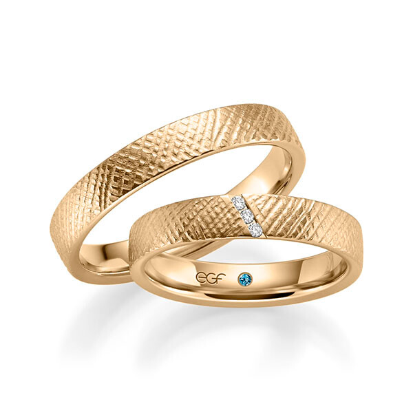 Trauringe Roségold Brillant F-1377-3