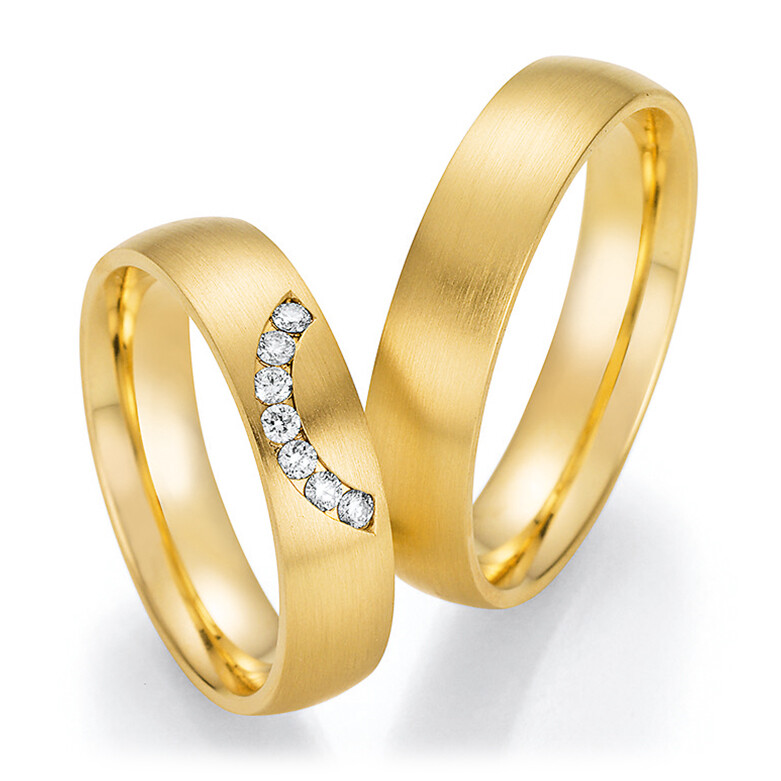 Trauringe Gelbgold mit mehreren Diamanten TRS66RU60110G