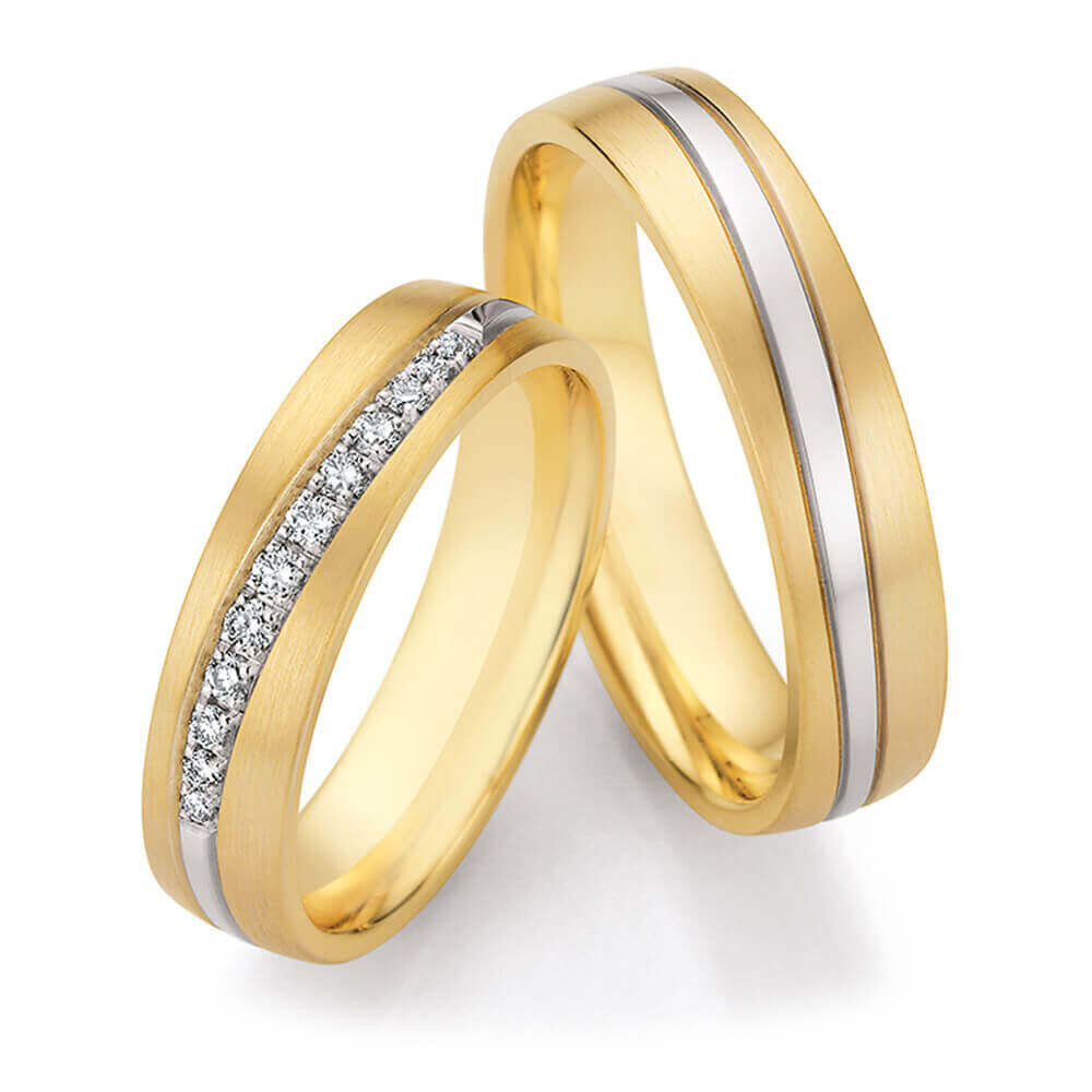 Trauringe Gold Mehrfarbig Brillant 0,175 ct.
