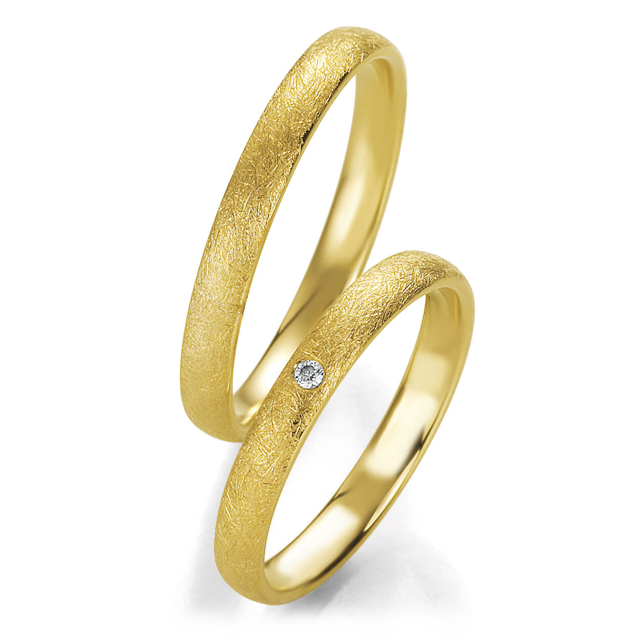 Trauringe Gelbgold Eismatt Brillant TRS05BR603G