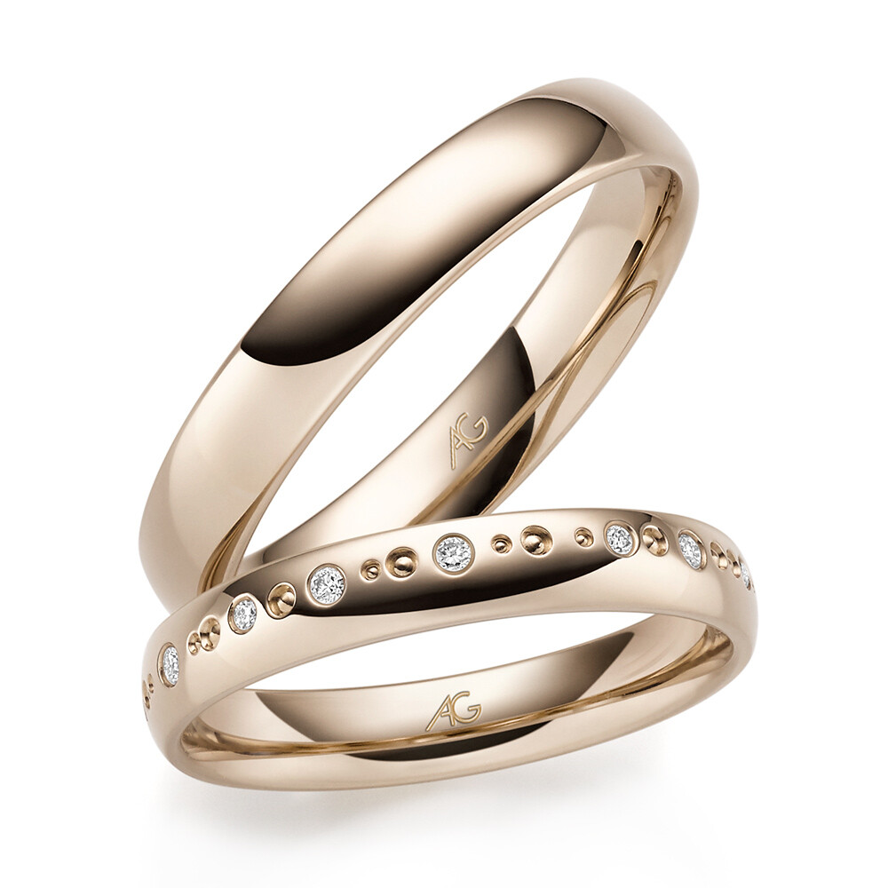 Trauringe Haselnussgold 4/31284/3.5 & 31284/4